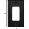 image:imageCosmas 25000FB Flat Black Single GFIDecora Rocker Wall Switch Plate Switchplate Cover