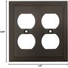 image:imageCosmas 25012ORB Oil Rubbed Bronze Double Duplex Electrical Outlet Wall Plate