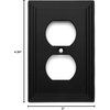 image:imageCosmas 25026FB Flat Black Single Duplex Electrical Outlet Wall PlateCover