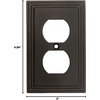 image:imageCosmas 25026ORB Oil Rubbed Bronze Single Duplex Electrical Outlet Wall PlateCover