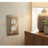 image:imageCosmas 25026SN Satin Nickel Single Duplex Electrical Outlet Wall PlateCoverSingle Duplex Outlet