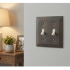 image:imageCosmas 25033ORB Oil Rubbed Bronze Double Toggle Switch Plate Switchplate Wall Cover