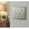 image:imageCosmas 25037SN Satin Nickel Triple Toggle Switchplate Wall Switch Plate CoverTriple Toggle Switch