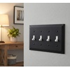 image:imageCosmas 25045FB Flat Black Quadruple Toggle Switchplate Wall Switch Plate Cover