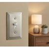 image:imageCosmas 25053SN Satin Nickel Single Toggle Switch Plate Switchplate Cover