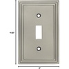 image:imageCosmas 25053SN Satin Nickel Single Toggle Switch Plate Switchplate Cover