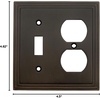 image:imageCosmas 25068ORB Oil Rubbed Bronze Single ToggleDuplex Combo Electrical Outlet Wall PlateCover