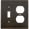 image:imageCosmas 25068ORB Oil Rubbed Bronze Single ToggleDuplex Combo Electrical Outlet Wall PlateCover