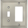 image:imageCosmas 25077SN Satin Nickel Single ToggleGFI Decora Rocker Combo Wall Switch Plate Switchplate Cover