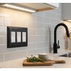 image:imageCosmas 25084FB Flat Black Triple GFIDecora Rocker Wall Switch Plate Switchplate Cover