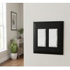image:imageCosmas 25090FB Flat Black Double GFIDecora Rocker Wall Switch Plate Switchplate Cover