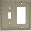 image:imageCosmas 44072SN Satin Nickel Single ToggleGFI Decora Rocker Combo Wall Switch Plate Switchplate CoverSatin Nickel