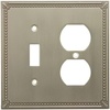image:imageCosmas 44072SN Satin Nickel Single ToggleGFI Decora Rocker Combo Wall Switch Plate Switchplate CoverSatin Nickel