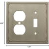 image:imageCosmas 44072SN Satin Nickel Single ToggleGFI Decora Rocker Combo Wall Switch Plate Switchplate CoverSatin Nickel