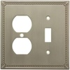 image:imageCosmas 44072SN Satin Nickel Single ToggleGFI Decora Rocker Combo Wall Switch Plate Switchplate CoverSatin Nickel