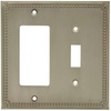 image:imageCosmas 44072SN Satin Nickel Single ToggleGFI Decora Rocker Combo Wall Switch Plate Switchplate CoverSatin Nickel