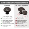 image:imageCosmas 5 Pack 464ORB Oil Rubbed Bronze Leaf Design Cabinet Knob  Decorative Round Knob 114 Inch  Zinc Kitchen Drawer Dresser Furniture Hardware