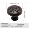 image:imageCosmas 5 Pack 464ORB Oil Rubbed Bronze Leaf Design Cabinet Knob  Decorative Round Knob 114 Inch  Zinc Kitchen Drawer Dresser Furniture Hardware