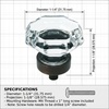 image:imageCosmas 5268ORBC Oil Rubbed Bronze Cabinet Hardware Knob with Clear Glass  1516 Diameter  20 Pack20 Pack