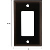 image:imageCosmas 65027ORB Oil Rubbed Bronze Single ToggleGFI Decora Rocker Combo Wall Switch Plate Switchplate CoverOil Rubbed Bronze