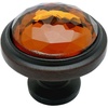 image:image5 Pack  Cosmas 5317ORBA Oil Rubbed Bronze Cabinet Hardware Round Knob with Amber Glass  114 Diameter10 Pack