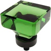 image:image5 Pack  Cosmas 6377ORBEM Oil Rubbed Bronze Cabinet Hardware Square Knob with Emerald Green Glass  138 Square