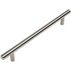image:imageCosmas 10 Pack 305192SN Satin Nickel Cabinet Hardware Euro Style Bar Handle Pull  712 Inch 192mm Hole Centers 10 Overall Length