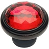 image:imageCosmas 10 Pack 5317ORBR Oil Rubbed Bronze Cabinet Hardware Round Knob with Red Glass  114 Diameter