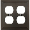 image:imageCosmas 25012ORB Oil Rubbed Bronze Double Duplex Electrical Outlet Wall Plate