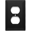 image:imageCosmas 25026FB Flat Black Single Duplex Electrical Outlet Wall PlateCover