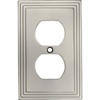image:imageCosmas 25026SN Satin Nickel Single Duplex Electrical Outlet Wall PlateCoverSingle Duplex Outlet