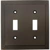 image:imageCosmas 25033ORB Oil Rubbed Bronze Double Toggle Switch Plate Switchplate Wall Cover