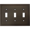image:imageCosmas 25037ORB Oil Rubbed Bronze Triple Toggle Switchplate Wall Switch Plate CoverTriple Toggle Switch