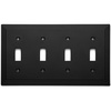 image:imageCosmas 25045FB Flat Black Quadruple Toggle Switchplate Wall Switch Plate Cover