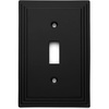 image:imageCosmas 25053FB Flat Black Single Toggle Switch Plate Switchplate Cover
