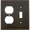 image:imageCosmas 25068ORB Oil Rubbed Bronze Single ToggleDuplex Combo Electrical Outlet Wall PlateCover