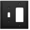 image:imageCosmas 25077FB Flat Black Single ToggleGFI Decora Rocker Combo Wall Switch Plate Switchplate Cover