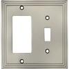 image:imageCosmas 25077SN Satin Nickel Single ToggleGFI Decora Rocker Combo Wall Switch Plate Switchplate Cover