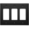 image:imageCosmas 25084FB Flat Black Triple GFIDecora Rocker Wall Switch Plate Switchplate Cover