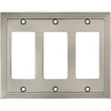 image:imageCosmas 25084SN Satin Nickel Triple GFIDecora Rocker Wall Switch Plate Switchplate CoverTriple GFI