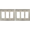 image:imageCosmas 25084SN Satin Nickel Triple GFIDecora Rocker Wall Switch Plate Switchplate CoverTriple GFI Pack of 2