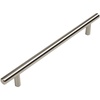 image:imageCosmas 5 Pack 305192SN Satin Nickel Cabinet Hardware Euro Style Bar Handle Pull  712 Inch 192mm Hole Centers 10 Overall Length