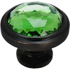 image:imageCosmas 5 Pack 5317ORBEM Oil Rubbed Bronze Cabinet Hardware Round Knob with Emerald Glass  114 Diameter20 Pack