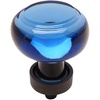 image:imageCosmas 5 Pack 6355ORBBL Oil Rubbed Bronze Cabinet Hardware Round Knob with Blue Glass  138 Diameter