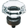 image:imageCosmas 5268ORBC Oil Rubbed Bronze Cabinet Hardware Knob with Clear Glass  1516 Diameter  20 Pack5 Pack