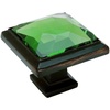 image:imageCosmas 5883ORBEM Oil Rubbed Bronze Cabinet Hardware Square Knob with Emerald Glass  114 Square