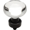 image:imageCosmas 6355ORBC Oil Rubbed Bronze Cabinet Hardware Round Knob with Clear Crystal Glass  138 Diameter