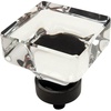 image:imageCosmas 6377ORBC Oil Rubbed Bronze Cabinet Hardware Square Knob with Clear Crystal Glass  138 Square