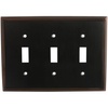 image:imageCosmas 65005ORB Oil Rubbed Bronze Triple Toggle Switch Plate Switchplate Wall CoverTriple Toggle Switch