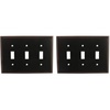 image:imageCosmas 65005ORB Oil Rubbed Bronze Triple Toggle Switch Plate Switchplate Wall CoverTriple Toggle Switch Pack of 2